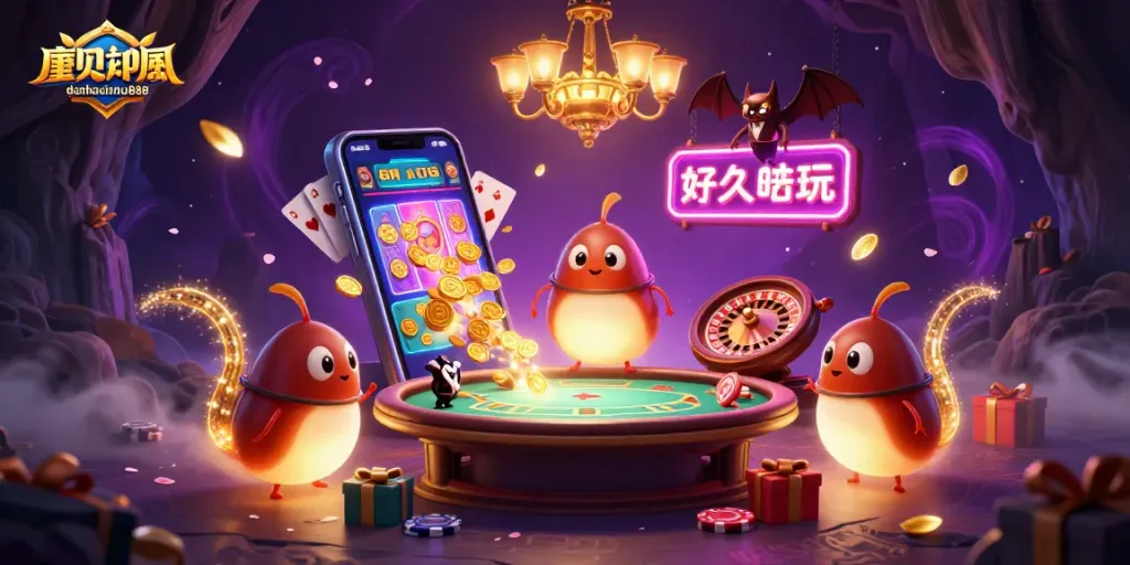 Experience thrilling gameplay at danhbainohu888 with vibrant glowworms illuminating a captivating casino scene