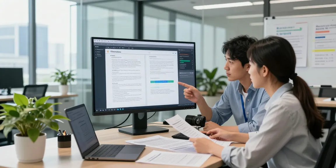 Document fraud detection analysis in a corporate office with analysts discussing data and strategies.