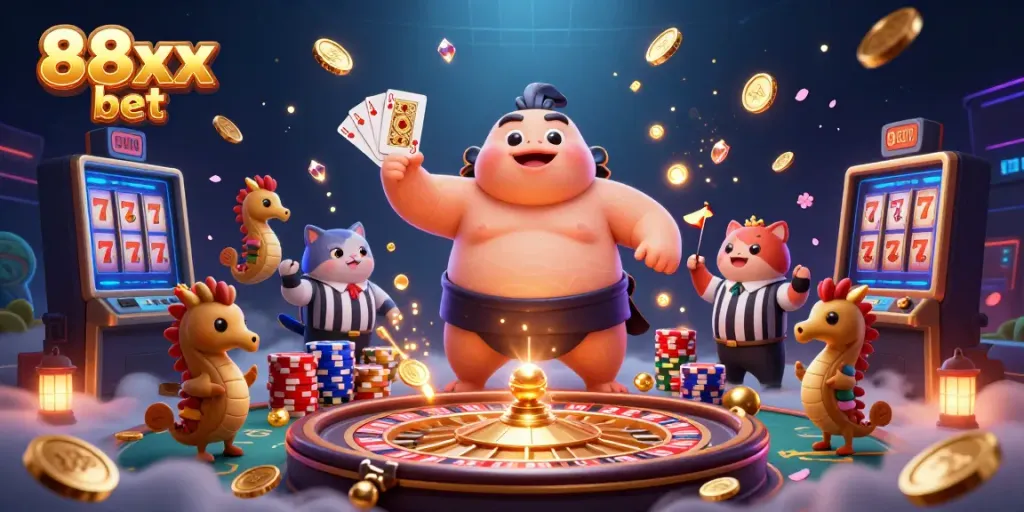 Experience the thrill of 88xx bet with captivating casino characters and exciting game elements.
