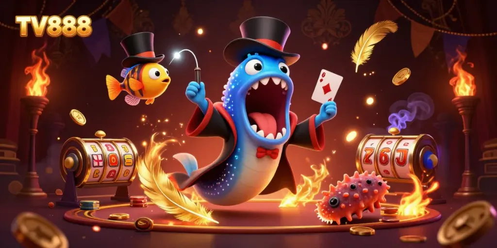 Experience TV888's vibrant casino magic with a unique deep-sea theme